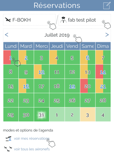 Agenda mensuel